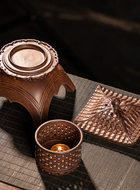 蜡烛炉宫灯夜灯创意陶瓷