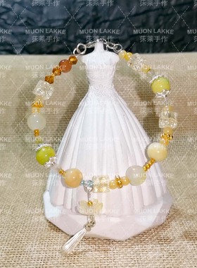 MUON LAKKE/林菲鹿-原创黄色人物印象手链生日礼物手串手环国风