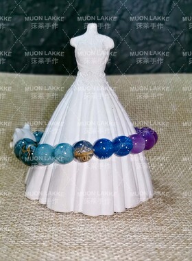 MUON LAKKE/壬氏-原创人物印象手串蓝色瓷珠混搭手链男女礼物闺蜜