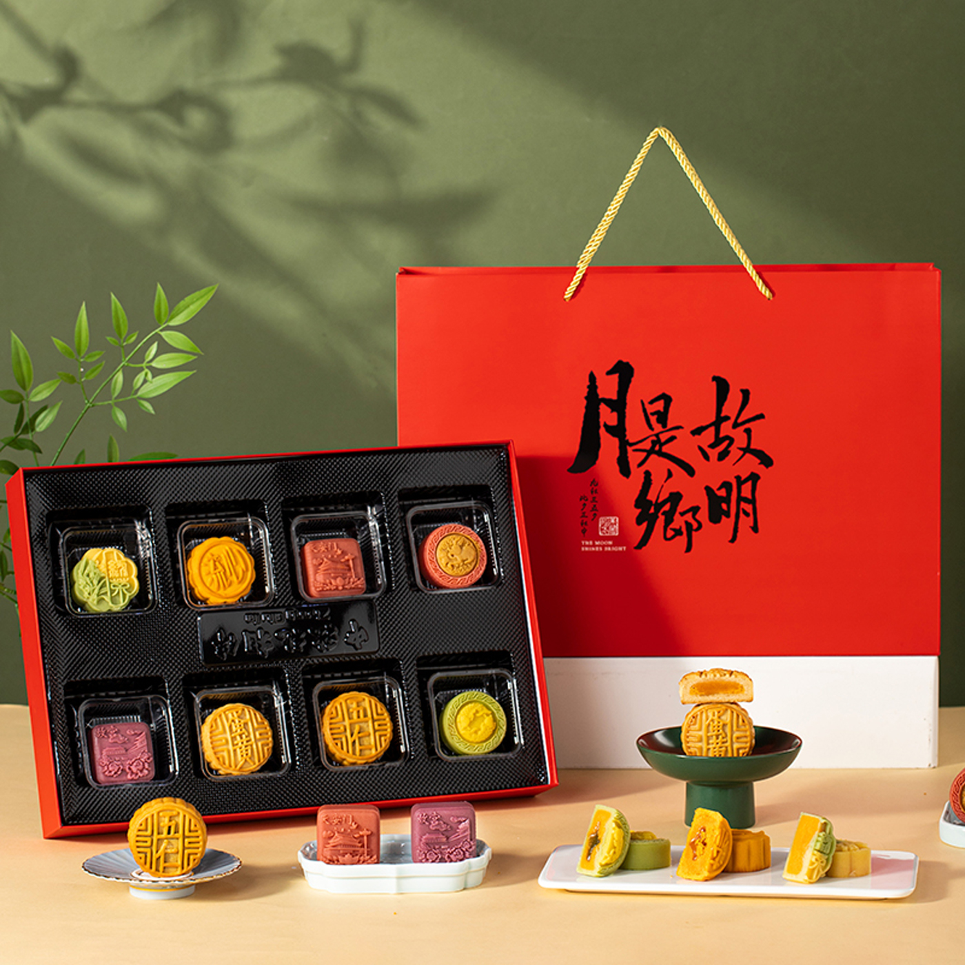 月饼礼盒装送礼2025新款广式流心月饼五仁多口味团购定制员工福利 - 图0