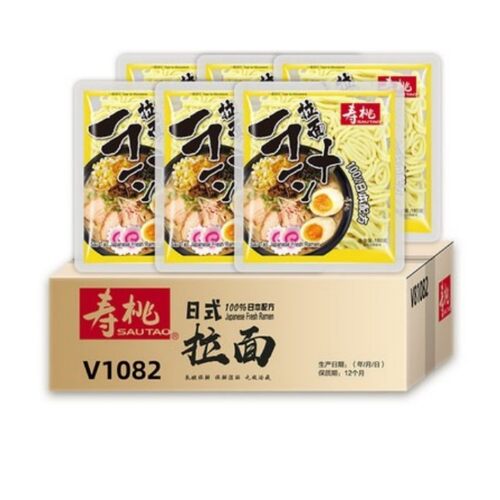 寿桃日式拉面 商用装车仔面 包邮 港式葱香XO酱香辣酱 非油炸湿面 - 图3