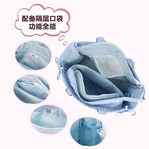 【新品】WEGO花缇蕾丝娃包痛包单肩手提托特包女丝带谷子痛文化 - 图2