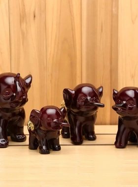 招财大象摆件仿真动物创意中式