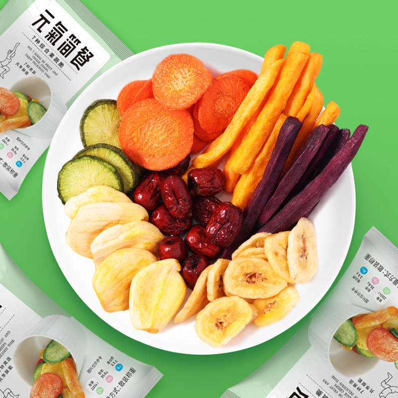 元气简餐综合什锦果蔬脆片蔬菜干水果干混合装小包装儿童零食休闲
