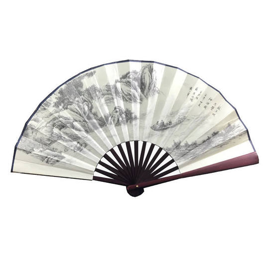 Tinte alten Fan Faltfächer chinesischen Stil herrschsüchtig Seide Bambus Fan tragbare Männer und Frauen Tanz Fan Berg Tuschemalerei chinesischen Stil