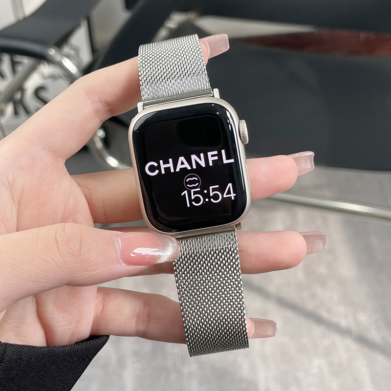 PAPI米兰磁吸扣男女款适用iwatch8/9苹果手表带applewatch7654se-图3