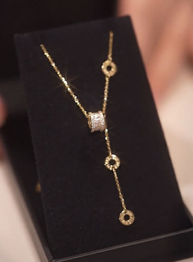 水晶镀金女小蛮腰项链