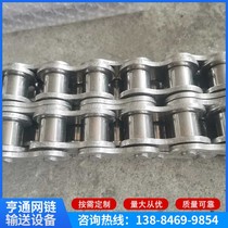 Industrial conveying transmission chain stainless steel chain single double row big ball double pitch chain bending plate with ear chain