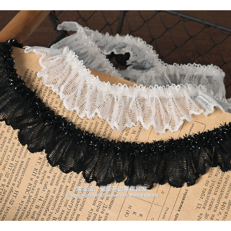 宽3cm优质弹性蕾丝花边辅料松紧带手工DIY装饰荷叶边木耳边花边,淘宝优惠券,粉丝福利购,淘宝优惠卷