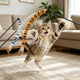 Cat toy tiger pattern cat funny stick long pole with bell kitten teeth grinding and bite resistant funny cat toy cat physical consumption supplies