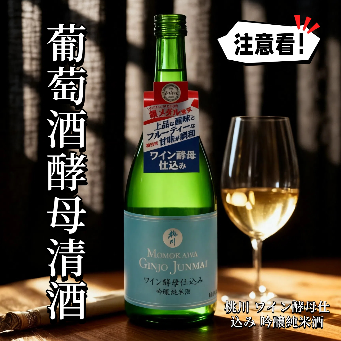 桃川葡萄酒酵母纯米吟酿清酒720ml日本进口低度女士清酒酸甜果味