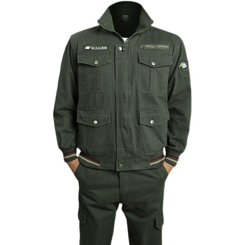 工作服套装男春秋劳保纯棉防烫耐磨迷彩服工地电焊工冬季工装定制 - 图3