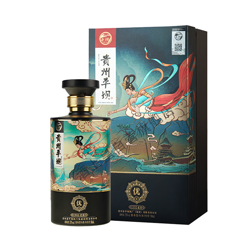 贵州平坝窖酒黑金版53度酱香型白酒1952老酱500ml*6瓶整箱装 纯粮 - 图0