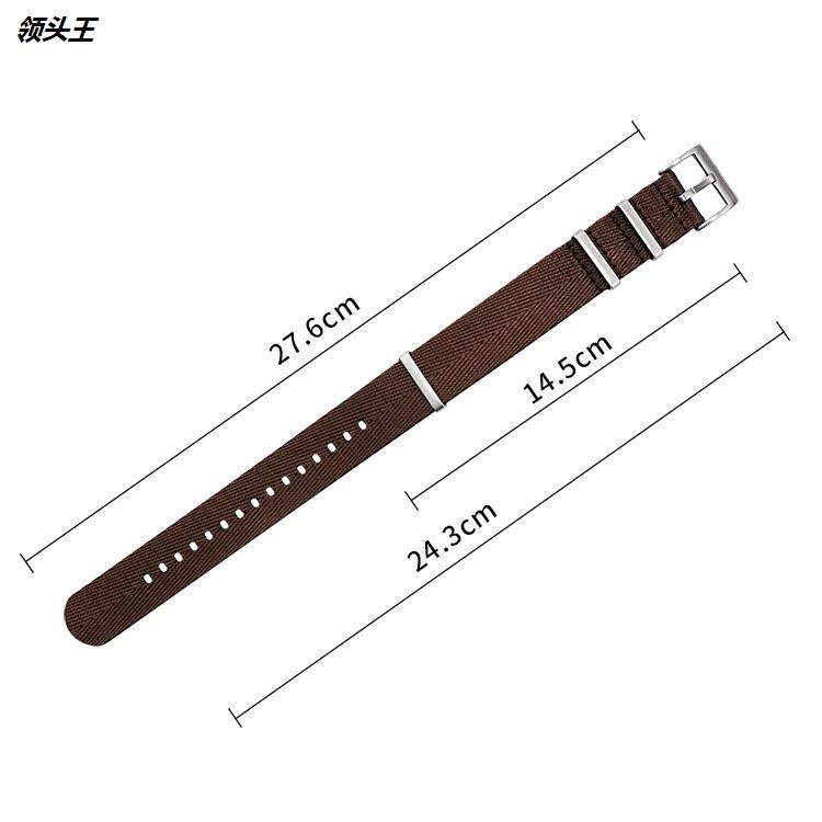 适用浪芹DW欧米加海马300优质尼龙表带 20/22/24mm北约nato表带男