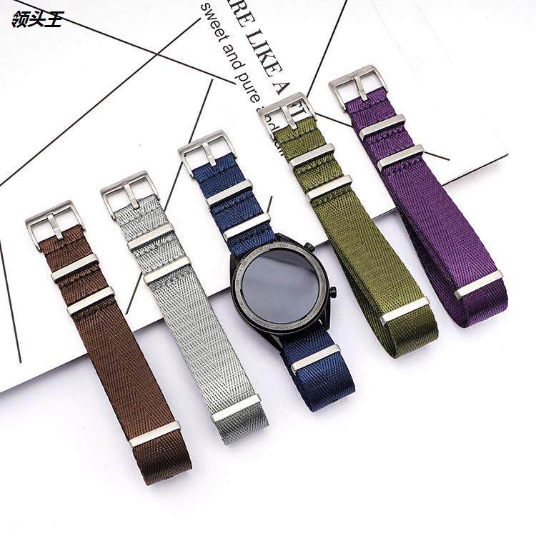 适用浪芹DW欧米加海马300优质尼龙表带 20/22/24mm北约nato表带男