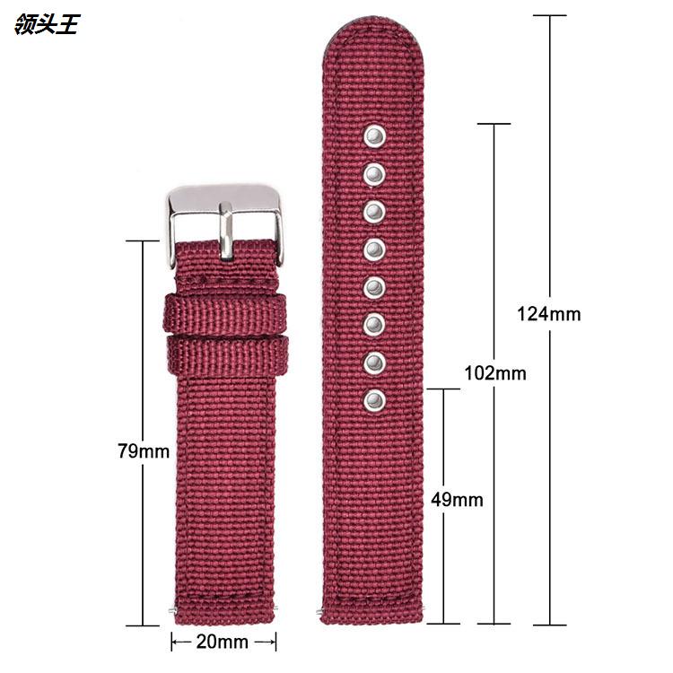 JY9优质尼龙表带 适用于华为GT快拆表带18mm20mm22mm24mm手表配件
