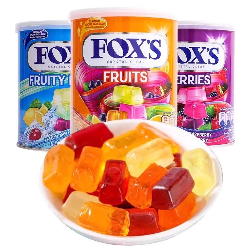 印尼进口FOXS水晶糖罐装四季茶硬糖水果糖糖果小零食休闲食品喜糖,淘宝优惠券,粉丝福利购,淘宝优惠卷