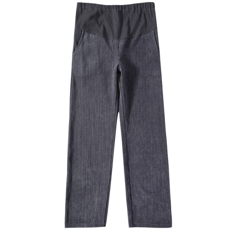 加长雪尼尔孕妇春秋外穿垂感阔腿裤 翎露孕妇阔腿裤