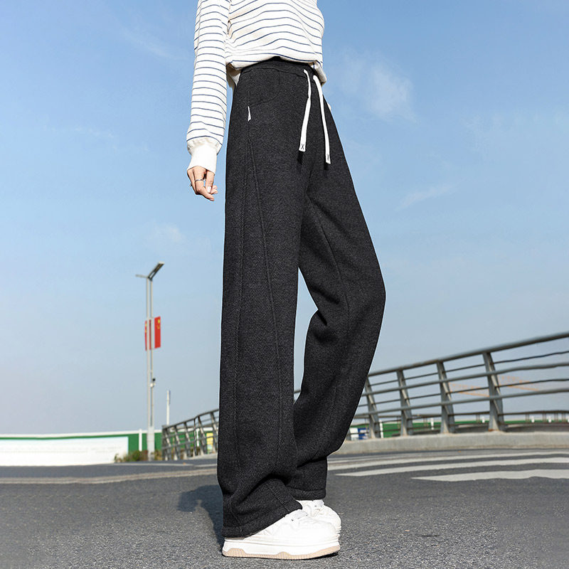 羊羔绒香蕉裤女冬季2025新款糯米直筒裤女款保暖加绒裤子加厚棉裤,淘宝优惠券,粉丝福利购,淘宝优惠卷