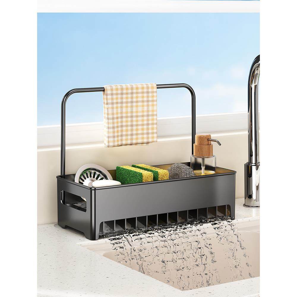抹布沥水架厨房家用水池窄边海绵水龙头洗碗水槽沥水收纳置物架,淘宝优惠券,粉丝福利购,淘宝优惠卷