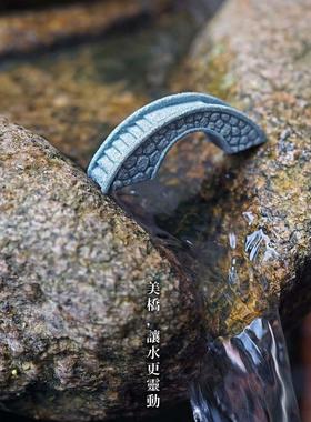 石桥彷真小桥花卉盆景造景摆件微景观假山水族鱼缸流水装饰沙盘