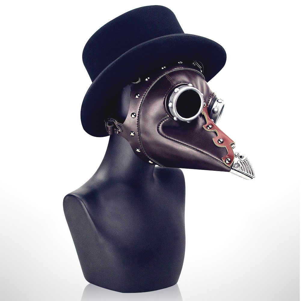 黑色星期五亚马逊ebay跨境蒸汽朋克万圣节瘟疫鸟嘴医生面具头套-图2