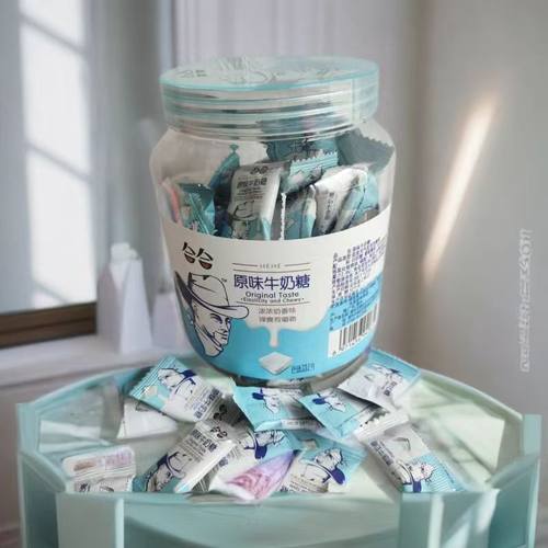 合合牛奶糖网红乳酸菌味软糖251克桶装家庭分享儿童奖励糖果零食 - 图0