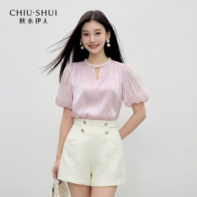 ເສື້ອ chiffon elegant ຂອງ Qiushui Yiren