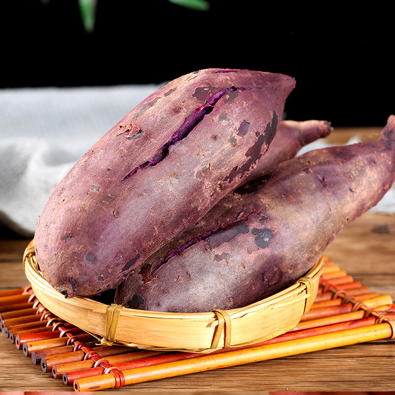 山东紫薯紫心薯糖心蜜薯10新鲜红薯 薯根香番薯