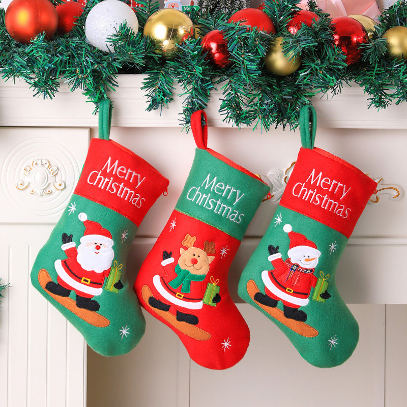 圣诞袜子大号绣花圣诞老人礼物袋儿童圣诞节装饰礼品袋圣诞节礼物,淘宝优惠券,粉丝福利购,淘宝优惠卷