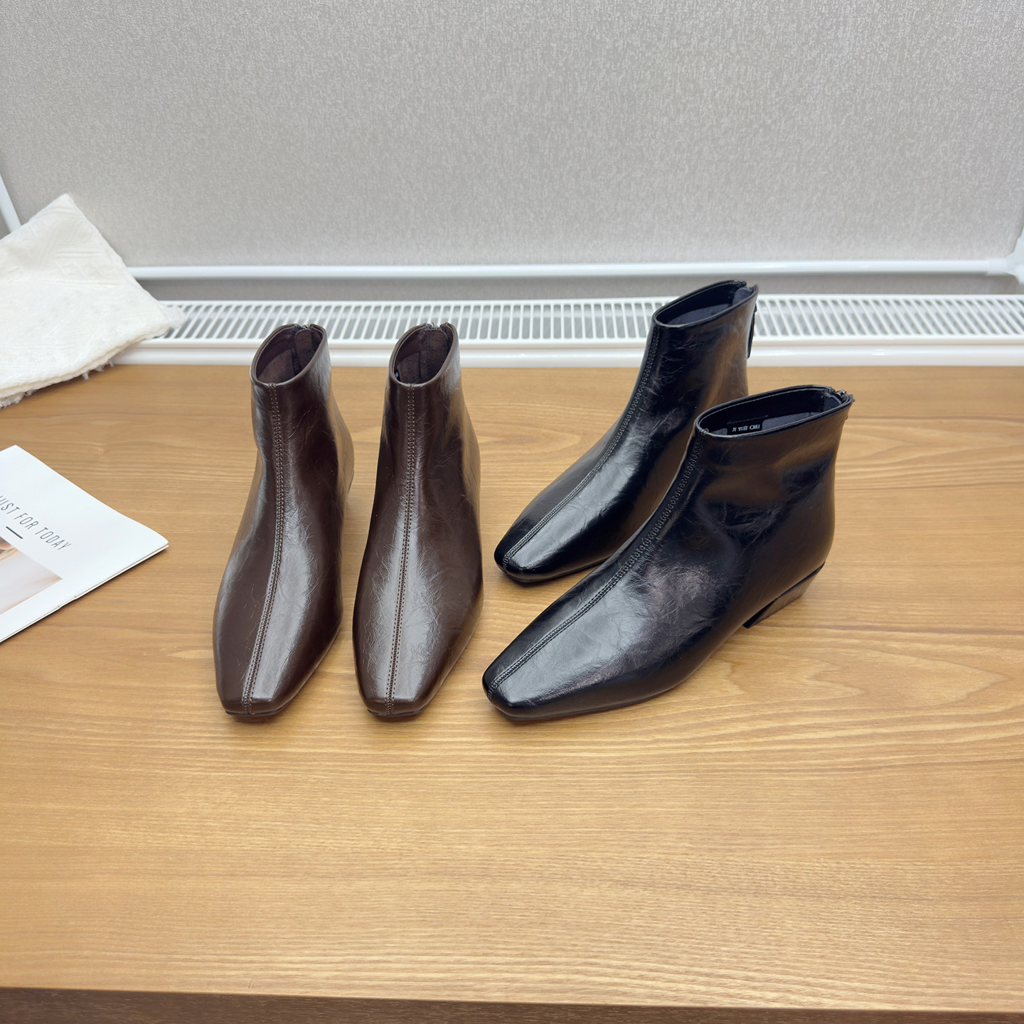 法式气质低跟短靴女秋冬新款方头及踝靴通勤单靴粗跟黑色瘦瘦靴子,淘宝优惠券,粉丝福利购,淘宝优惠卷