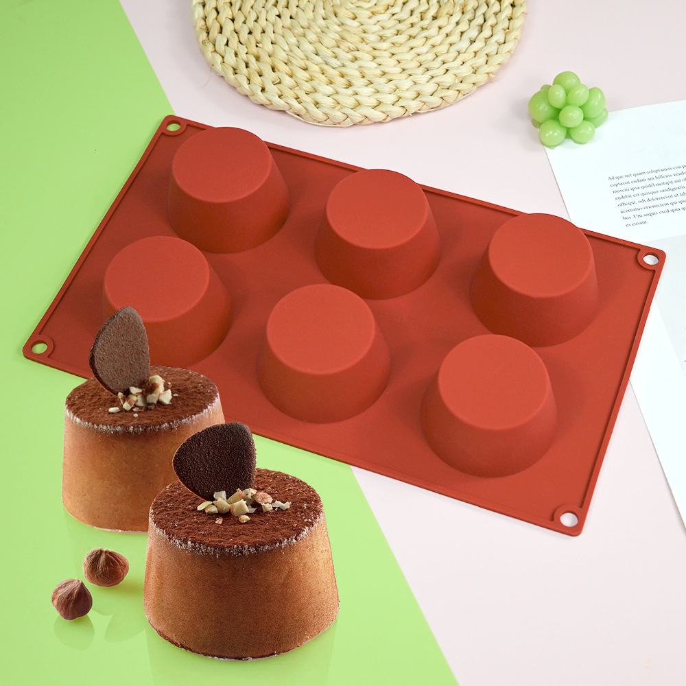 6连圆锥形圆台慕斯模具立体硅胶烘焙磨具巧克力蛋糕模果冻冰块diy - 图0