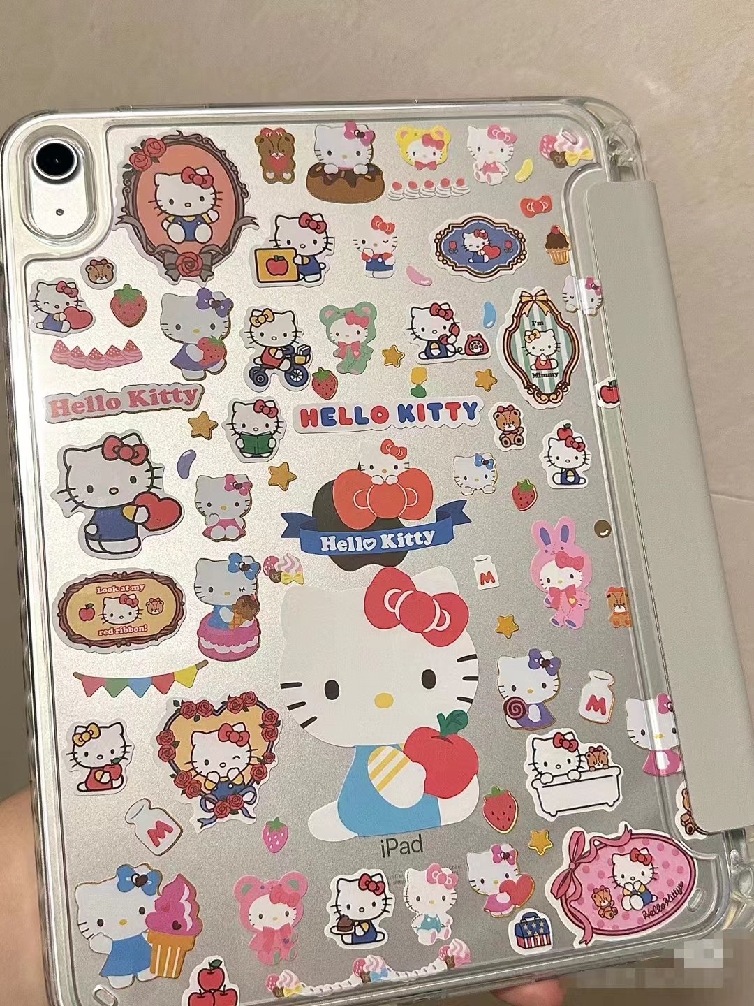 可爱卡通小熊高透明适用苹果ipadpro2025保护壳ipadair5保护套air6/7平板ipad10防摔亚克力ipad九11代带笔槽 - 图2