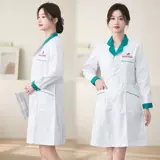 鑫思路 Белый халат для работы, униформа врача, пуховик, летняя униформа медсестры, короткий рукав, для салонов красоты