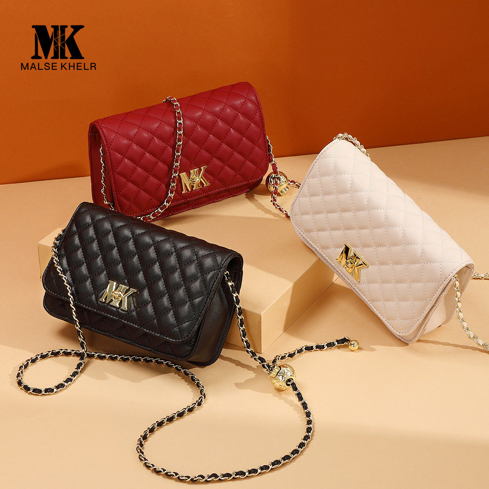 malse khelr 2021新款菱格真皮包包 malsekhelr女士包袋