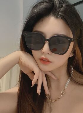 小红书韩版夜视黄色墨镜网红款大脸显瘦偏光防紫外线太阳眼镜男女