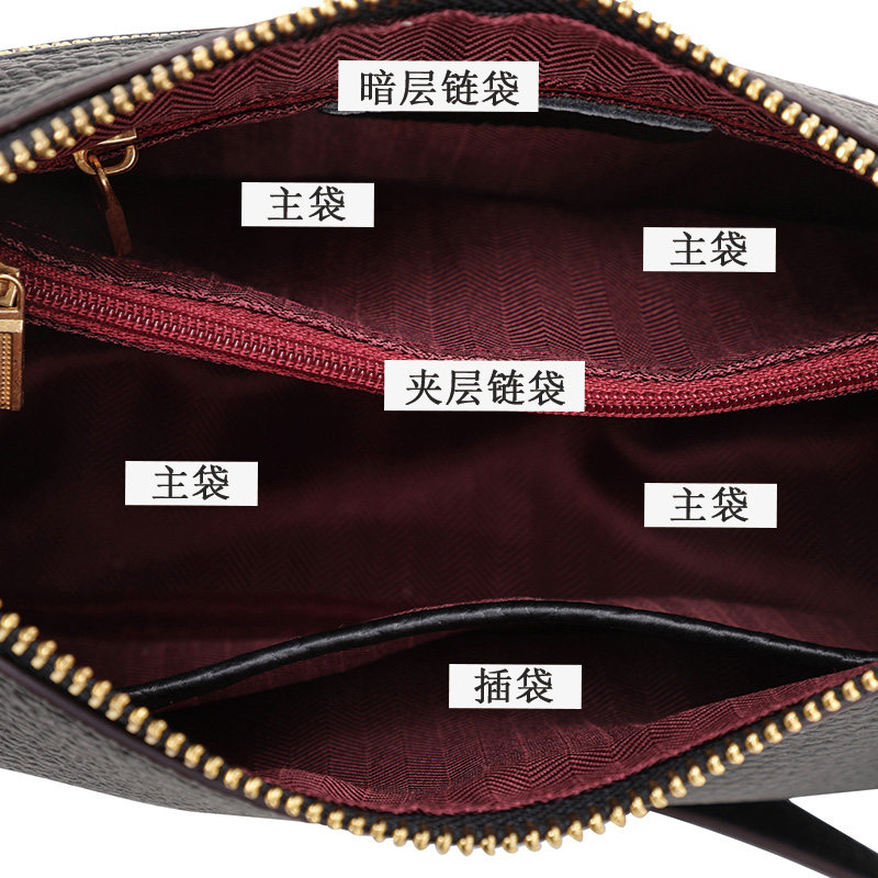 奢娅真皮2022新款复古腋下斜挎小包 奢娅箱包女士包袋