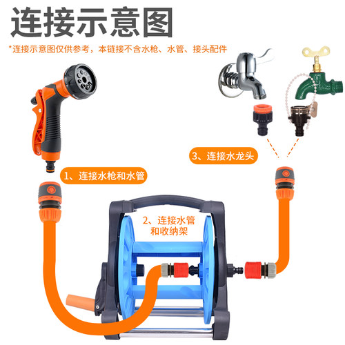 收卷管器配件浇水管车收纳架旋转轴心洗车浇花绕管架防缠绕转接头 - 图3