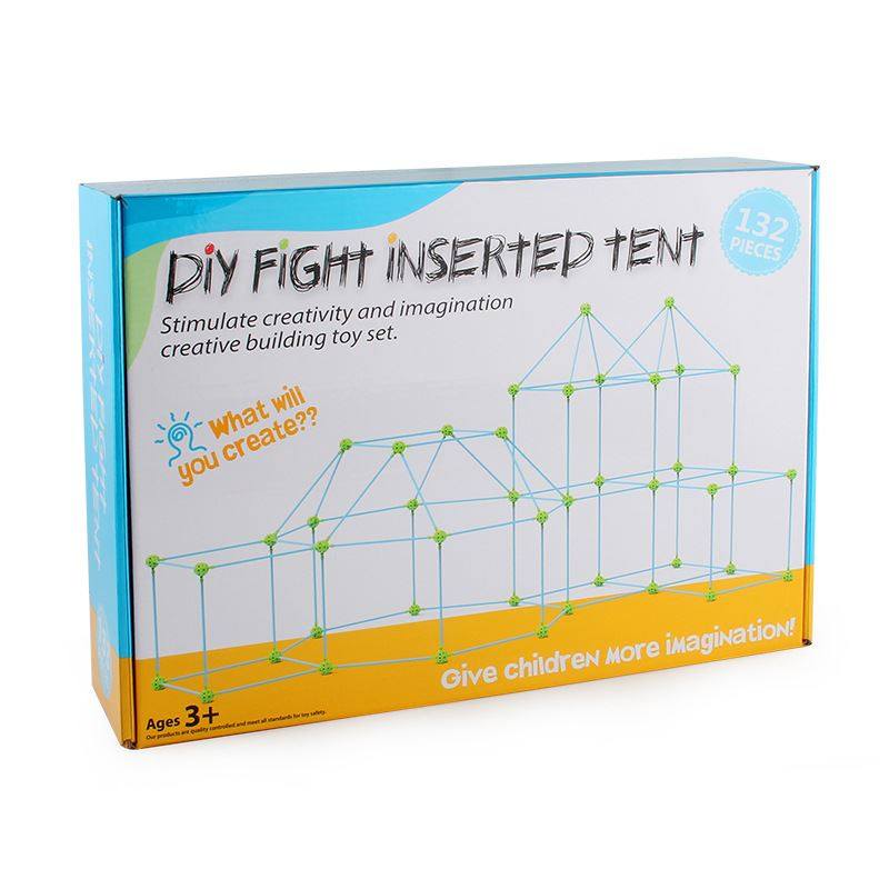 132PC儿童拼插帐篷城堡玩具DIY百变插珠室内户外玩具,淘宝优惠券,粉丝福利购,淘宝优惠卷