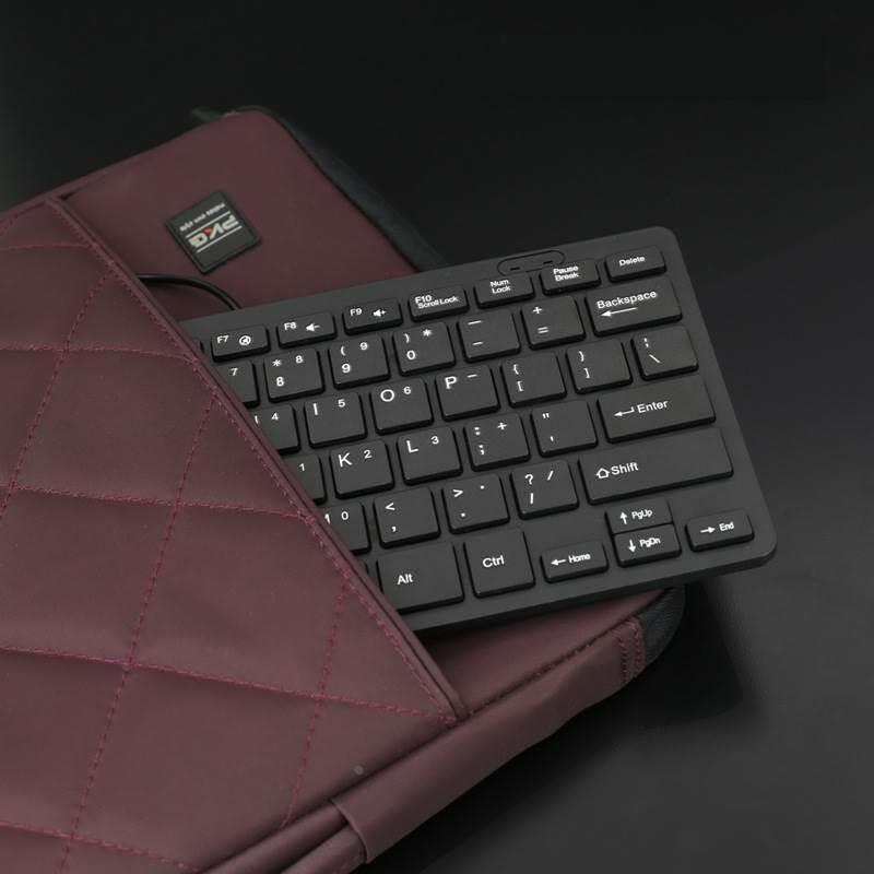 源头工厂USB台式笔记本电脑键盘有线巧克力迷你静音小键盘可LOGO-图0