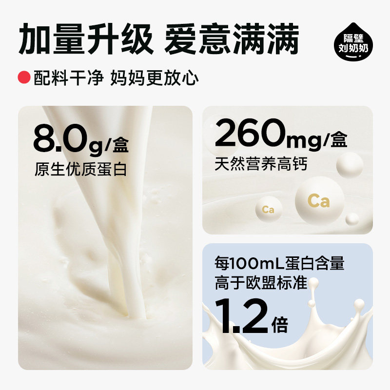 【交个朋友6周年庆典】隔壁刘奶奶水牛配方纯牛奶200ml*10盒*2箱