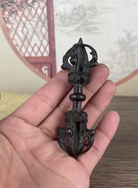 藏式五股金刚杵仿古金刚杵家居装饰摆件大号九股金刚四股金刚杵