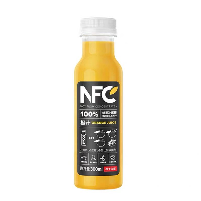 农夫山泉NFC果汁100%鲜榨橙汁芒果苹果榨纯果汁饮料300ml24瓶整箱,淘宝优惠券,粉丝福利购,淘宝优惠卷