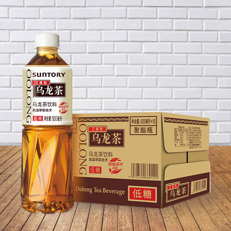 SUNTORY/三得利茉莉乌龙茶无糖低糖0糖0脂茶饮料1.25L500ml整箱装-图2