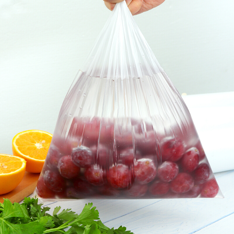 汇百利PE保鲜袋大号增厚点断式家用食品袋中号冰箱水果密封塑料袋