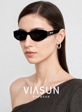 薇尚窄框猫眼墨镜潮流太阳镜女款