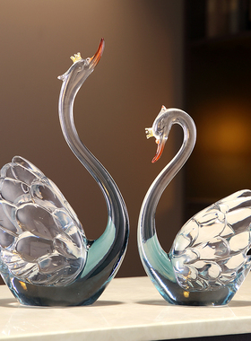 创意轻奢高档天鹅摆件