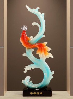 年年有余锦锂摆件客厅入户玄关