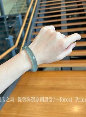 高级库里蓝玉髓手镯高透冰提气质