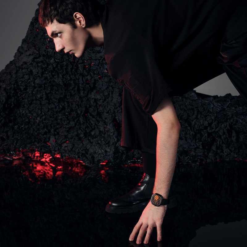 agelocer艾戈勒燃火山男款机械表 agelocer艾戈勒国产腕表